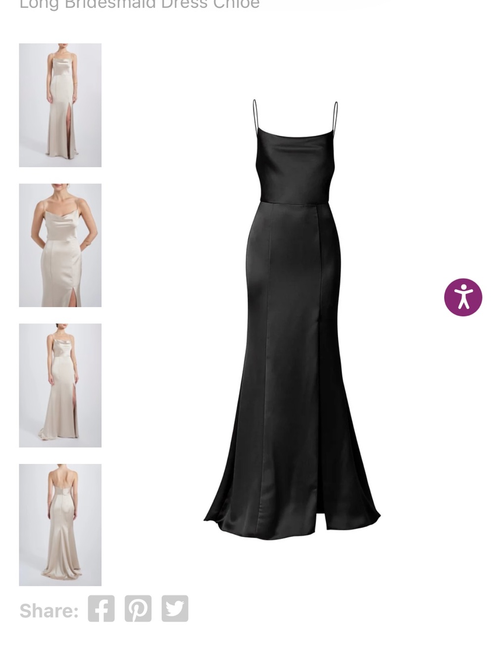 Amsale Long Bridesmaid Dress Chloe